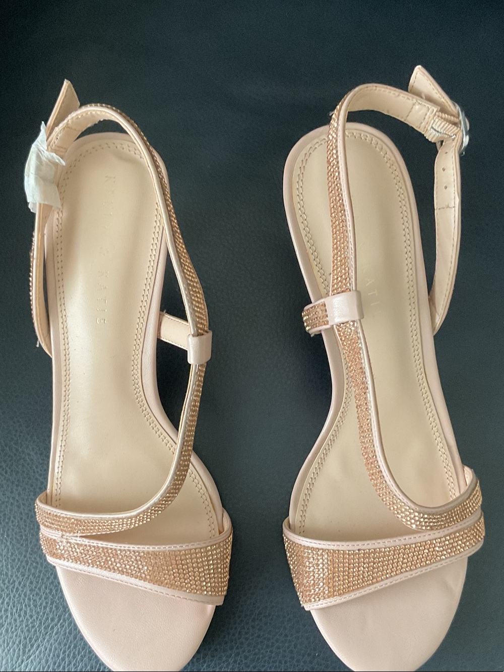Kelly & Katie Rose Gold Embellished Slingback Sandals